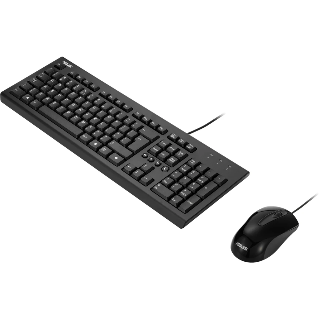 Kit Teclado Mouse Asus U2000 Conectividad Alámbrica Interfaz USB Color Negro