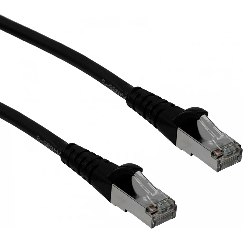 LINKMADE S/FTP CAT6 4UN 50cm NEGRO LSZH CABLE PATCH INYECTADO MULTIF