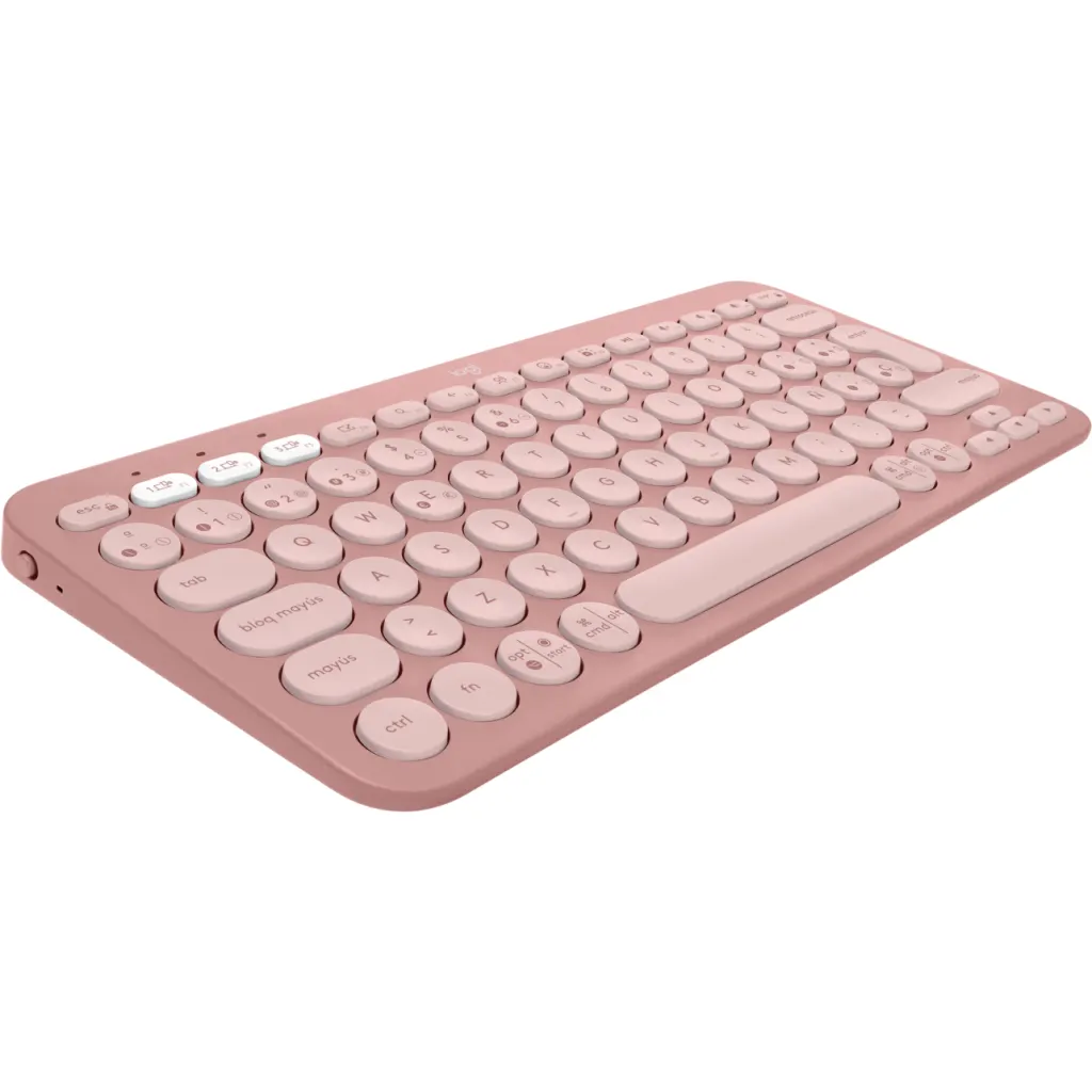 Imagen 4 de Teclado Inalámbrico Logitech Pebble Keys 2 K380S Bluetooth Dongle USB Rosado