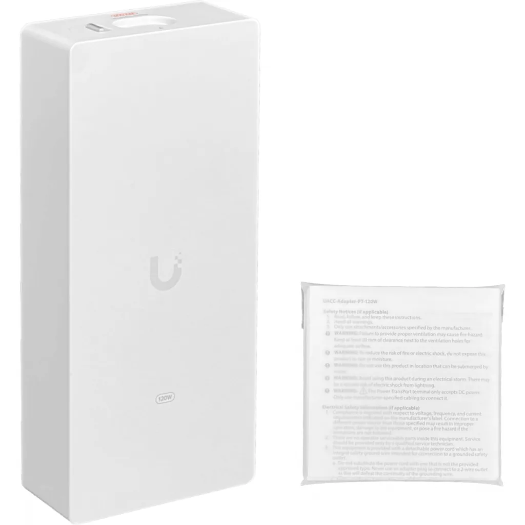 Imagen 2 de UBIQUITI Fuente TransPort 27VDC p/UISP- req-Cable UACC-Adapter-PT-120W