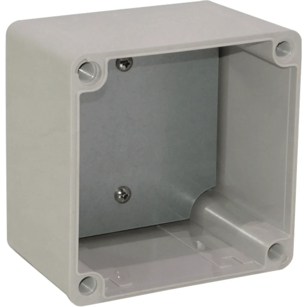 TIBOX 125x125x100mm Caja ABS IP66 Tapa-Transparente c/Placa-Aluminio