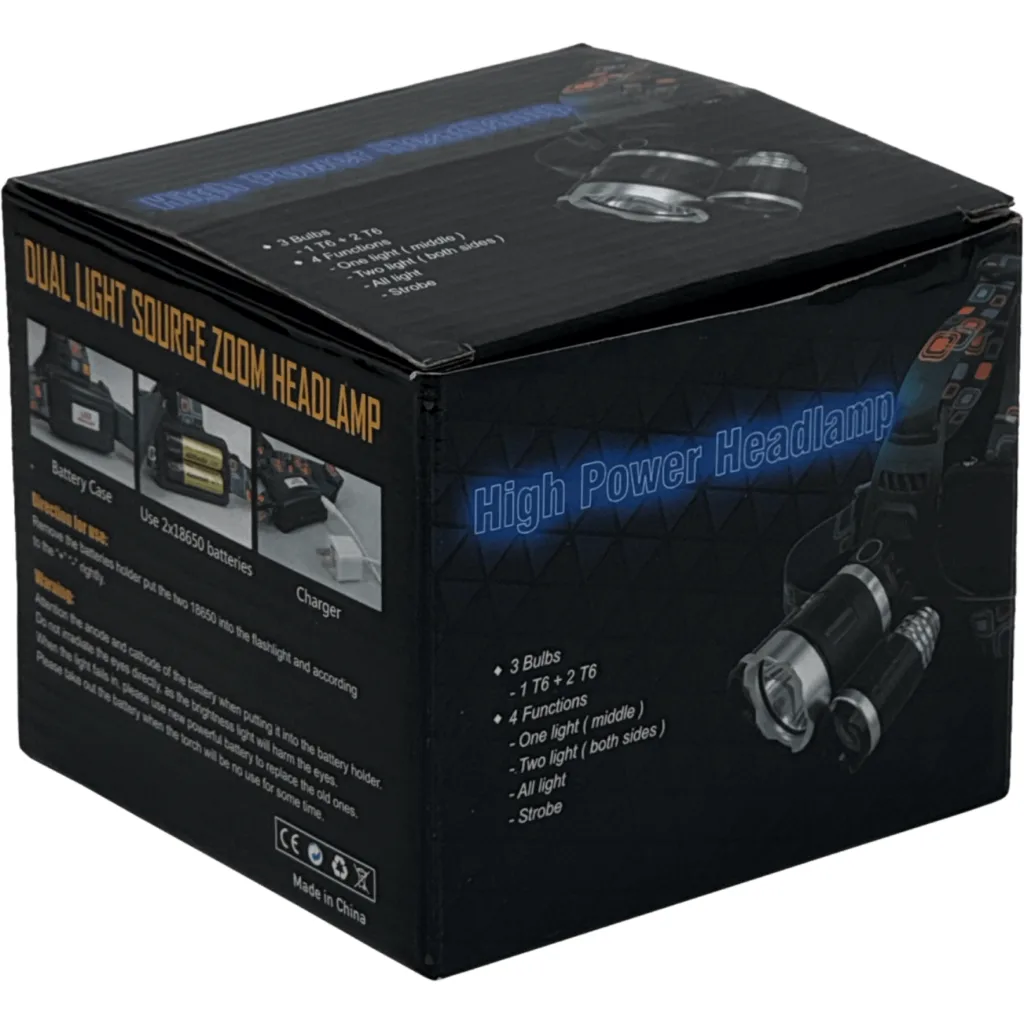 Imagen 1 de Linterna 3-LED Cintillo p/Cabeza pila interna de Litio Recargable 