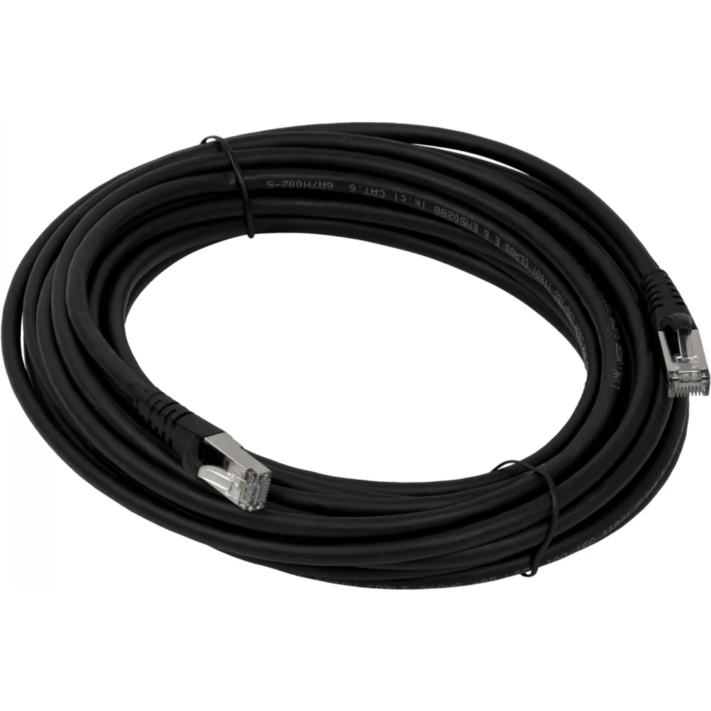 Imagen 1 de CABLE RED LINKMADE S/FTP CAT6 10mt NEGRO LSZH CABLE PATCH INYECTADO MULTIFILAR