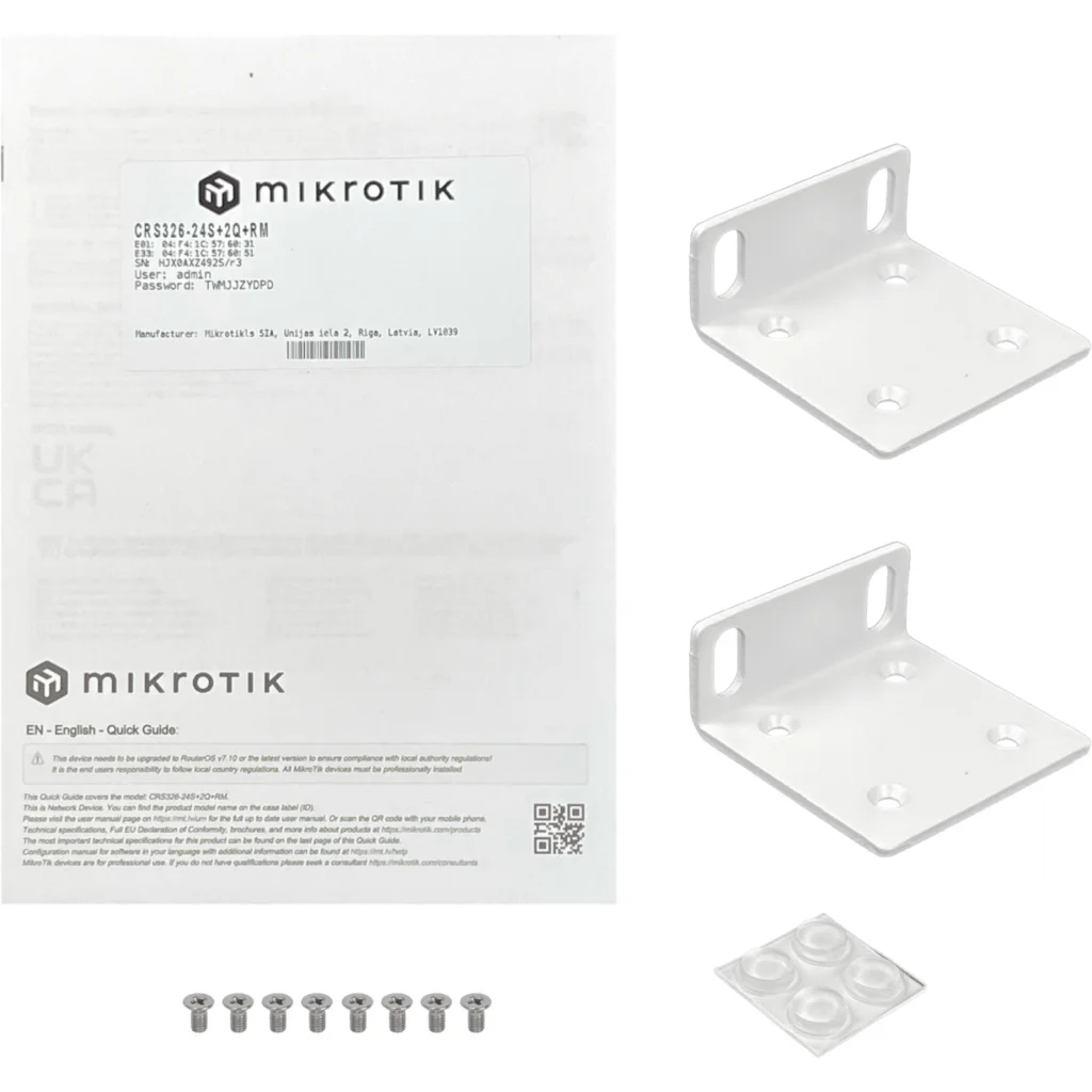Imagen 3 de MIKROTIK Cloud Router Switch 326-24S+2Q+RM with RouterOS L5, 1U rackmount enclosure