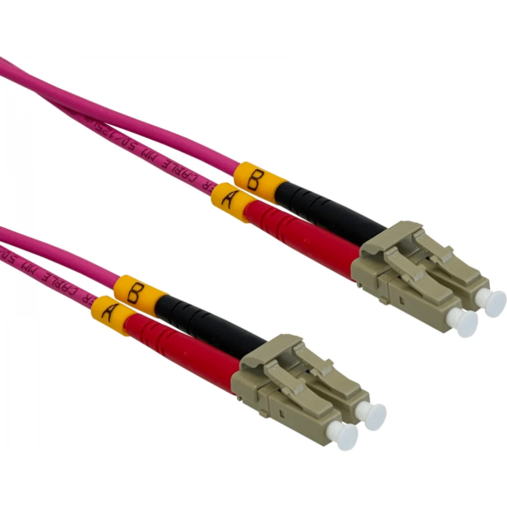 LSZH 1mt LC-LC OM4 MultiModo MM Duplex Jumper Fibra 50/125um 3,0mm