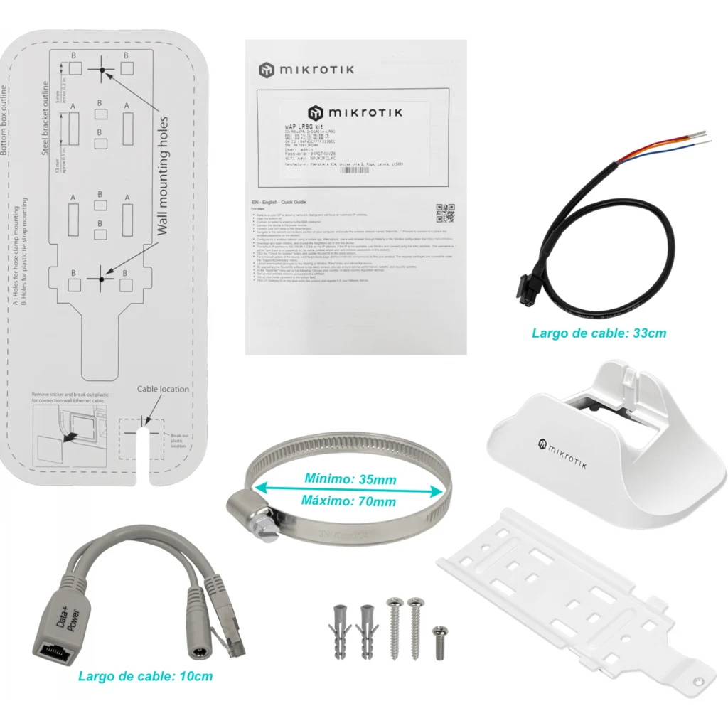 Imagen 6 de MIKROTIK Lora 902-928MHz 1-Sim u.FL Ext 2,4GHz 22dBm 2x2-2dBi 1-100