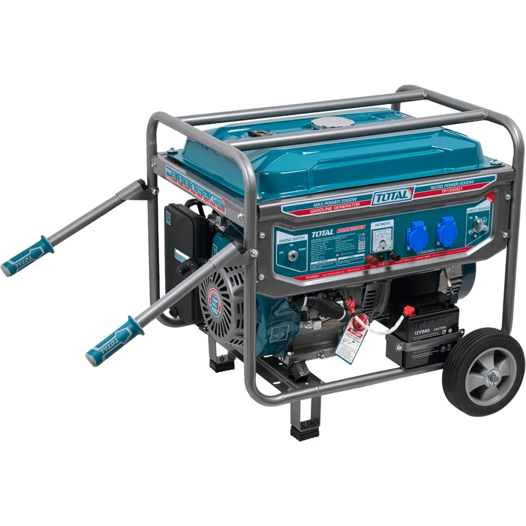 TOTAL 5000W Generador electr a gasolina Tanque-25L 220VAC TP155001
