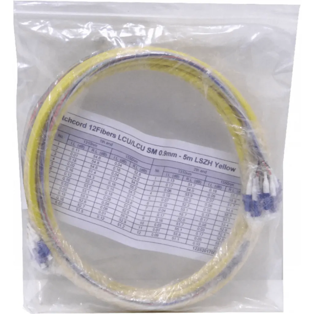 Imagen 3 de Cable Fibra 5mt 12xLC-LC MonoModo SM Interior Trunk Jumper