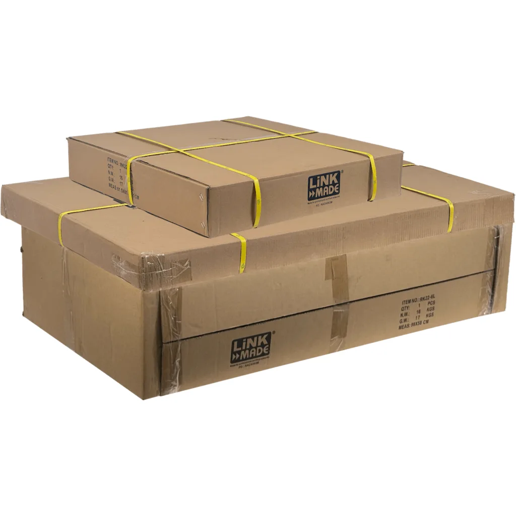 Imagen 6 de LINKMADE Desarmado 22U Vidrio 60cm-Fondo Rack Ventilador PDU 3-Cajas
