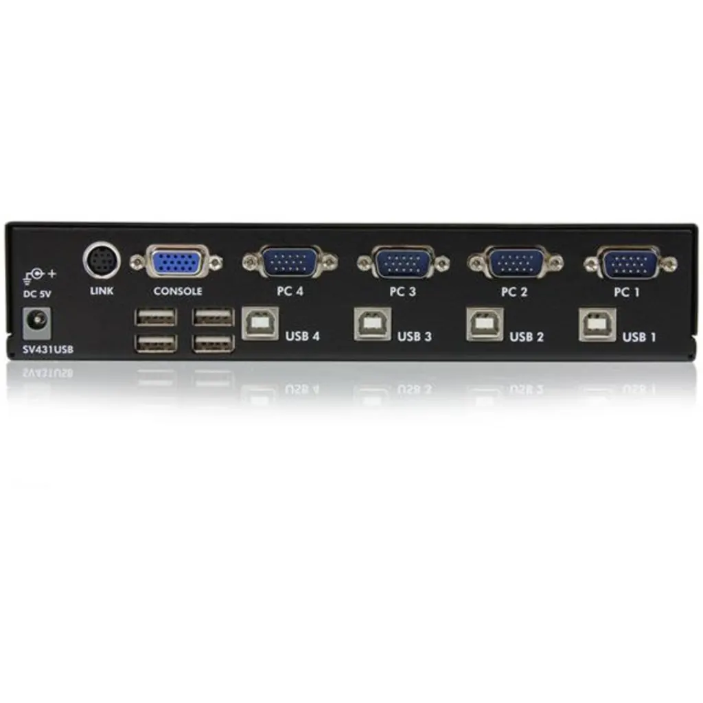 Imagen 2 de Switch Conmutador Profesional KVM 4 Puertos VGA 4 Puertos USB Hasta 1920x1440 1U