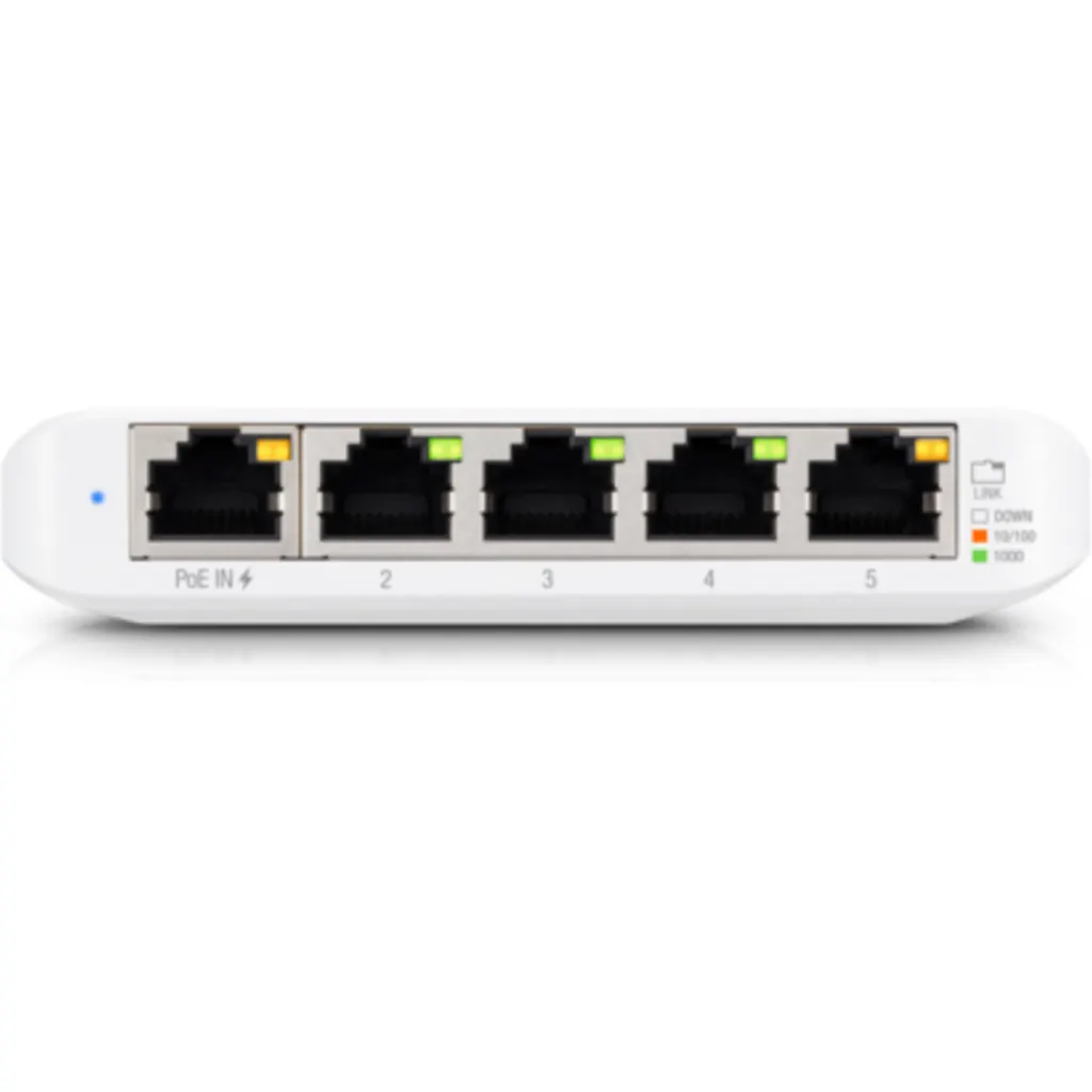 Imagen 1 de Switch Ubiquiti UniFi USW Flex Mini 4xGE s/inyector PoE 1xGE PoE+ In