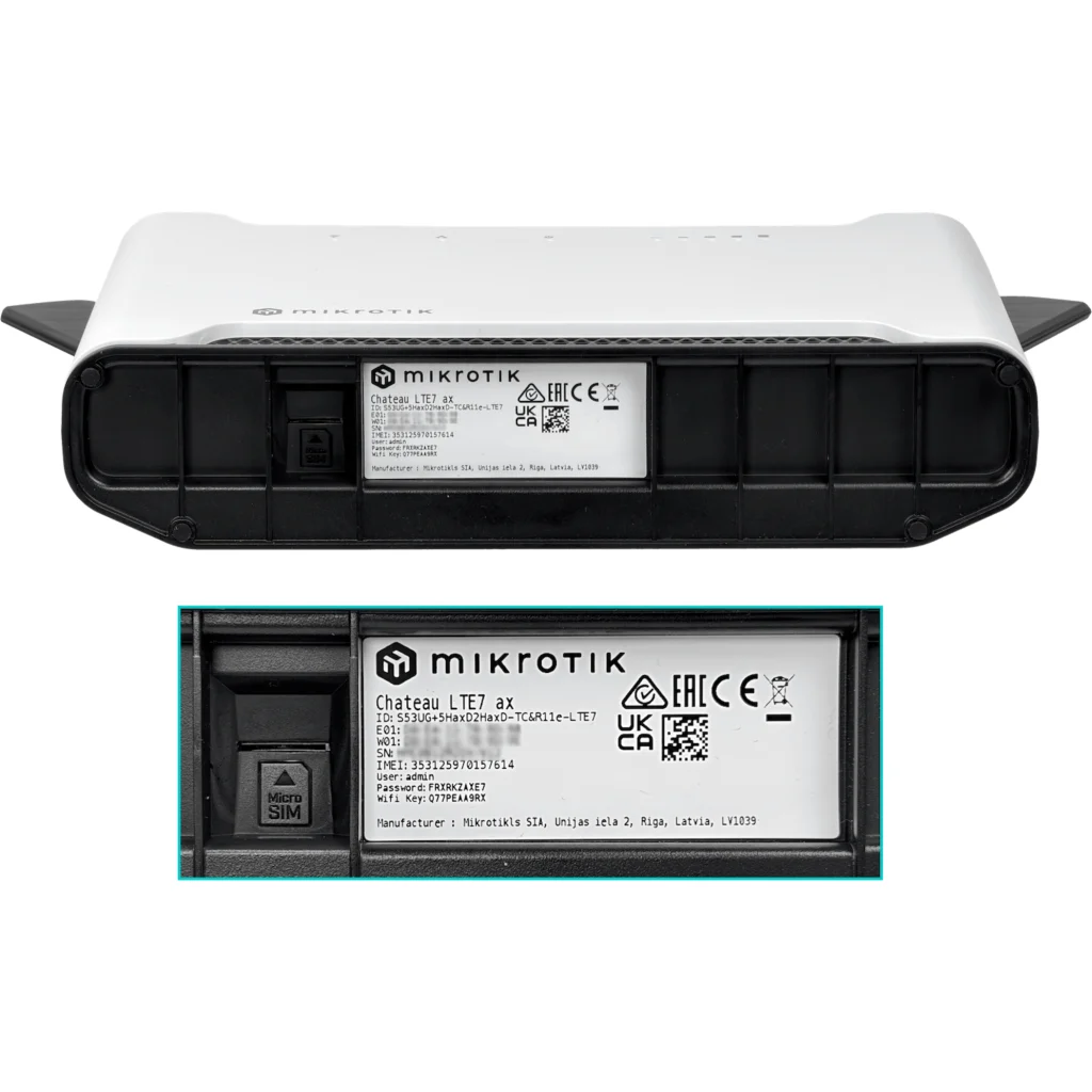 Imagen 6 de MIKROTIK 5G CAT7 WiFi6 2x2 1-2500 4-1000 Sim USB L4 2,4/5GHz inc24V