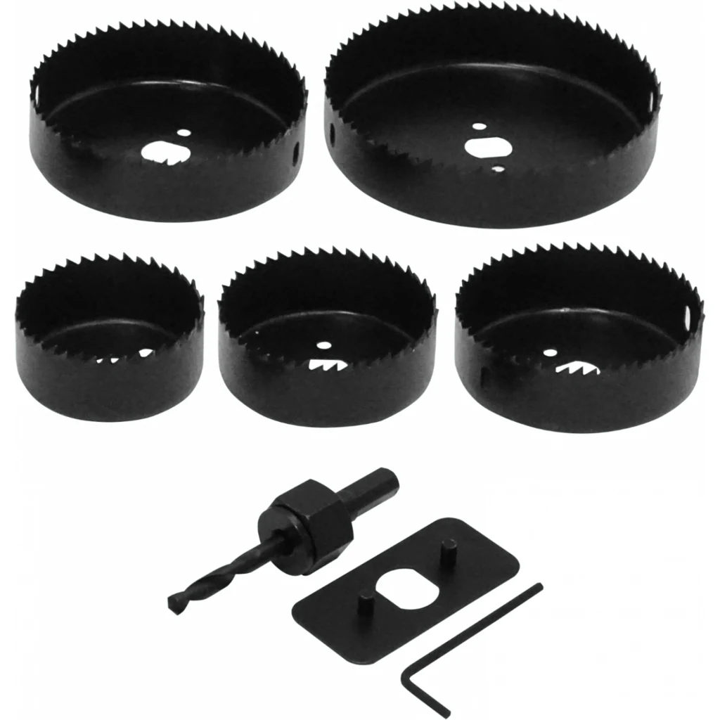Imagen 1 de 64-76-89-102-127mm Sierras Copas Madera Juego-5un. Mandril-3/8p