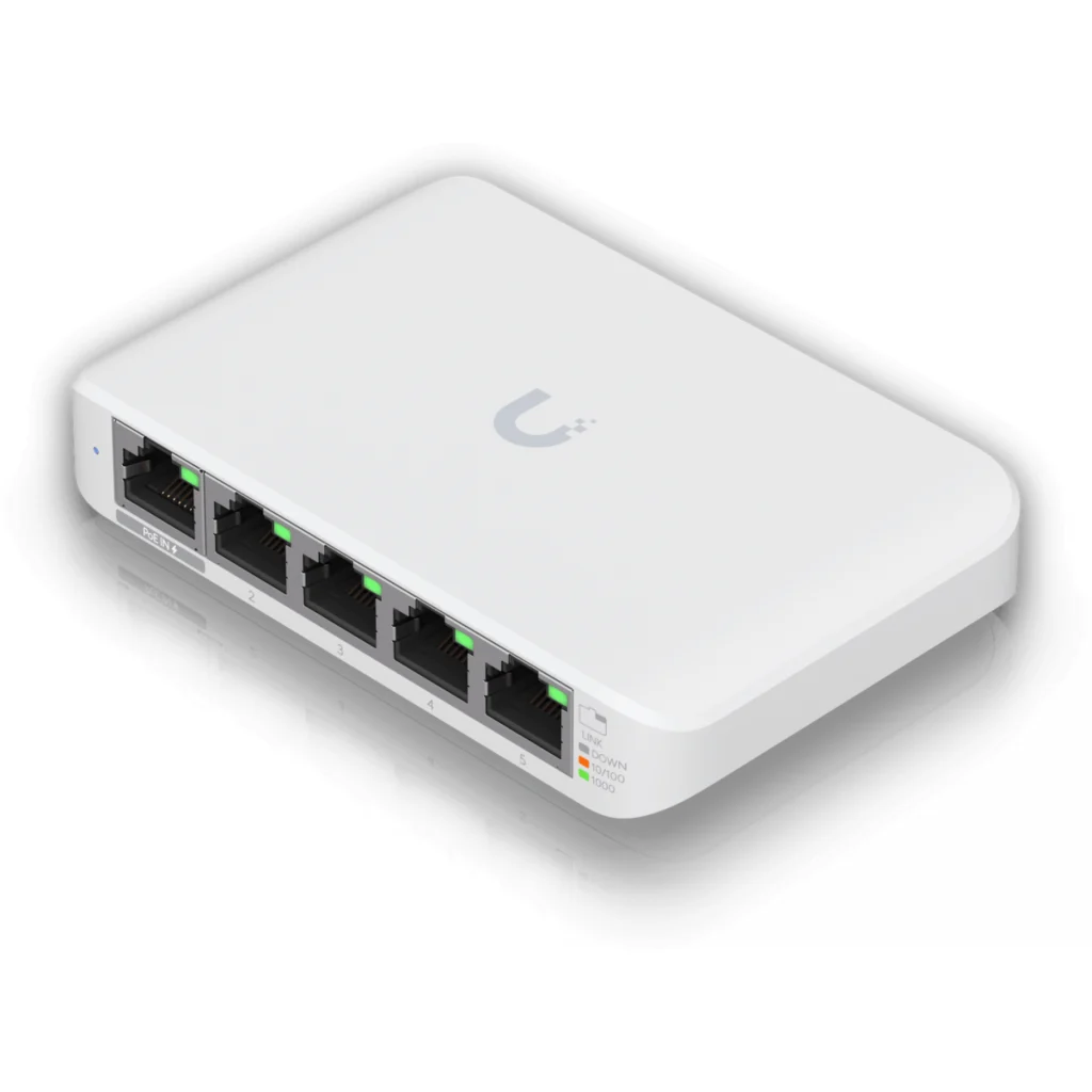Imagen 2 de Switch Ubiquiti UniFi USW Flex Mini 4xGE s/inyector PoE 1xGE PoE+ In