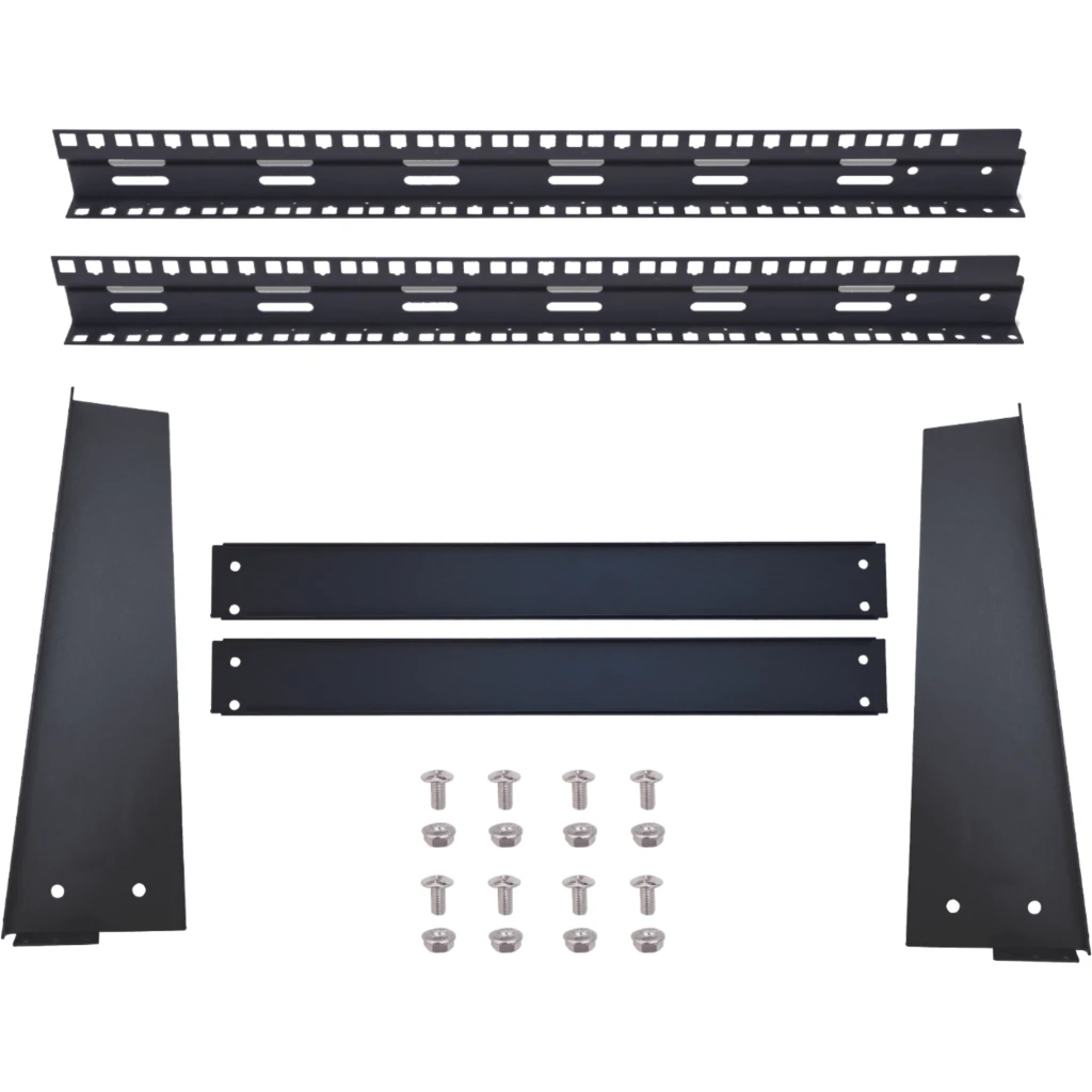 Imagen 4 de LINKMADE 12U Bastidor Simple Negro 2-Pilares 59cm-Altura Desarmado