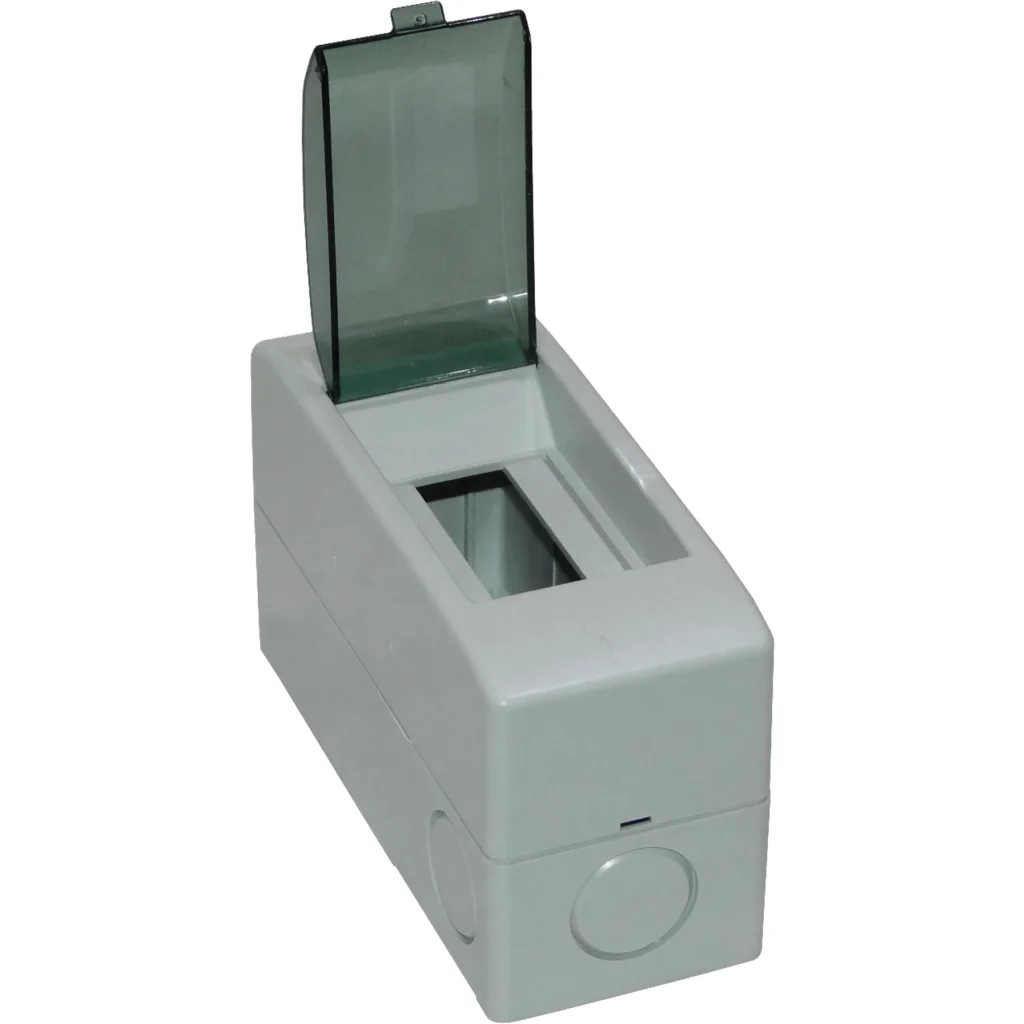 KALOP c/Tapa 18mm-Ancho 46mm-Alto Caja Plastica p/Automaticos Riel Din