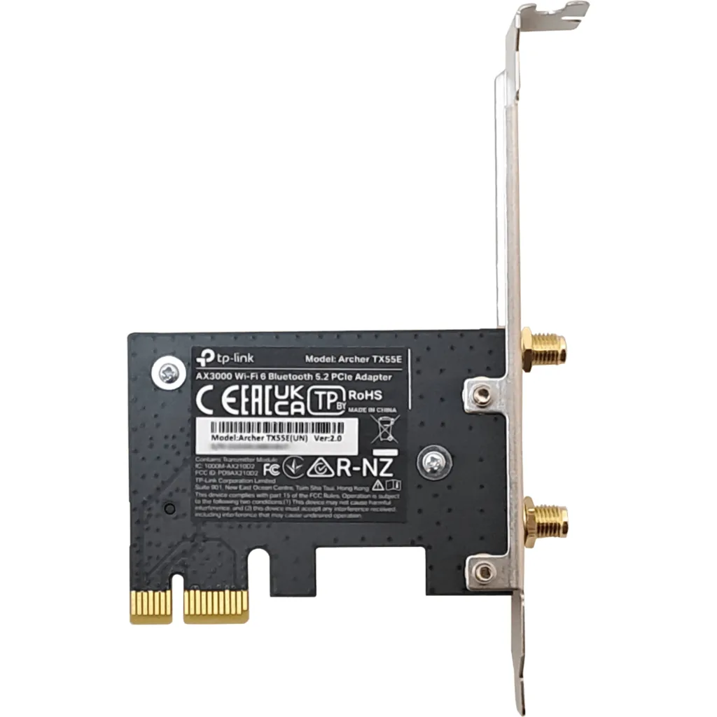 Imagen 3 de ARCHER TX55E ADAPT. TPLINK AX3000 WI-FI 6 BLUETOOTH 5.2 PCIE