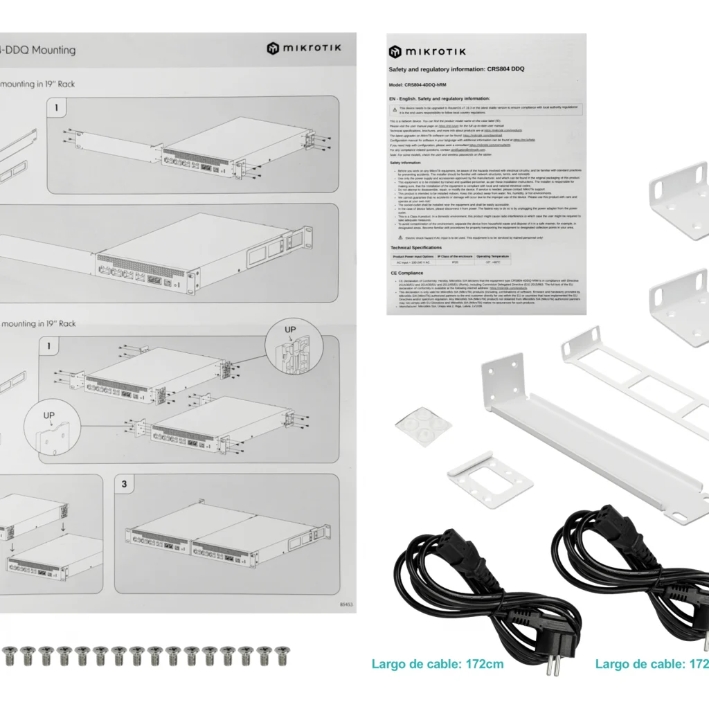 Imagen 1 de MIKROTIK 4-400G 2-10G QSFP56-DD SFP56 Switch 2-220Vac