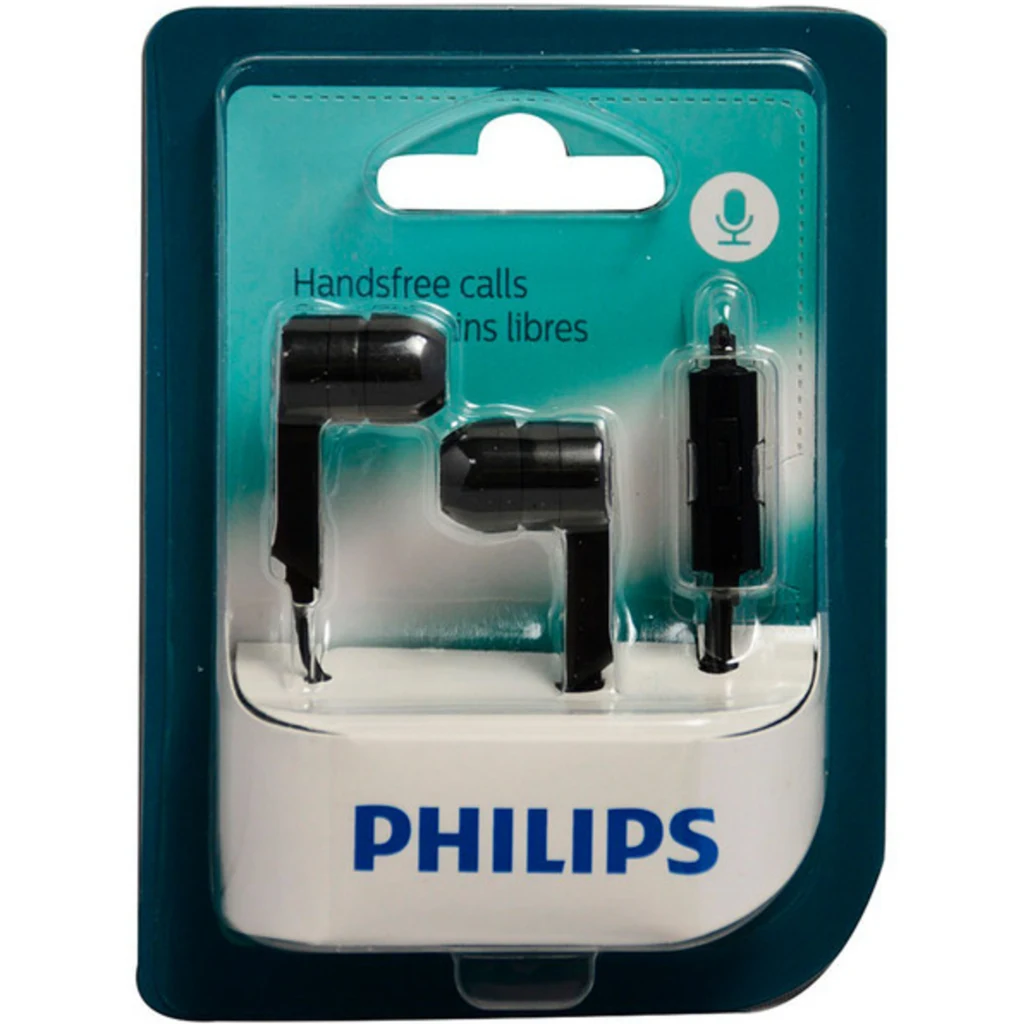 Audífonos Alámbricos  In-Ear Philips SHE1405/BK Color negro