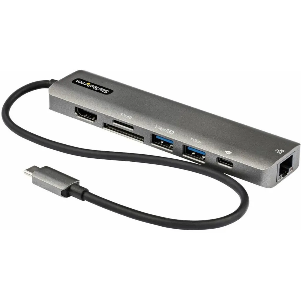 Docking Station StarTech Mini Dock USB-C a HDMI SD/mSD 2*USB3.0 LAN USB-C Gris