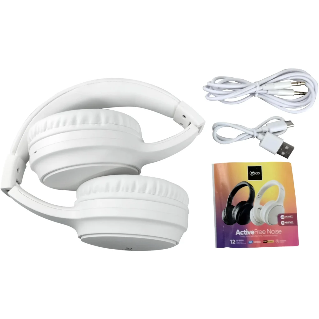 Imagen 3 de MLAB AUDIFONO ANC + ENC BLUETOOTH TYPE C ACTIVE FREE NOISE WHITE