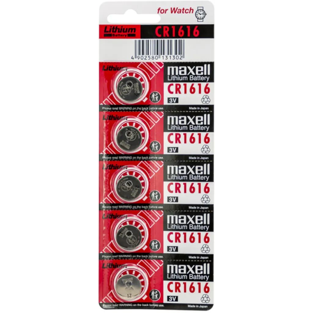 BLISTER 5 PILAS LITIO 3V MAXELL CR1616