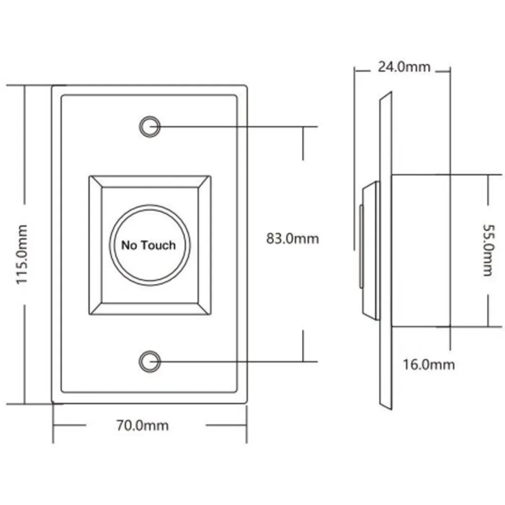 Imagen 1 de Boton de Salida Sin Contacto Hikvision Indicador LED