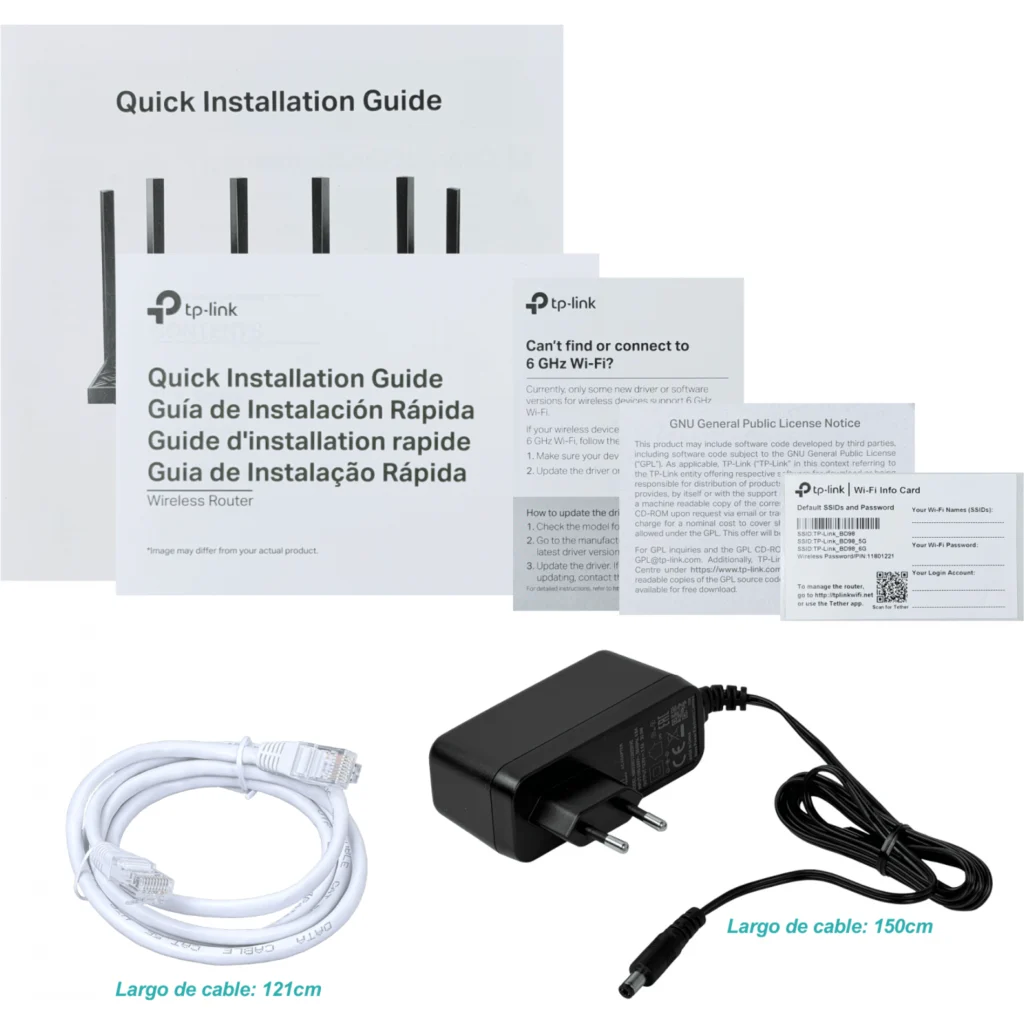Imagen 7 de TP-LINK WiFi6E AXE5400 6/5/2,4GHz 4-LAN 1-WAN USB3.0 6-antenas-fijas