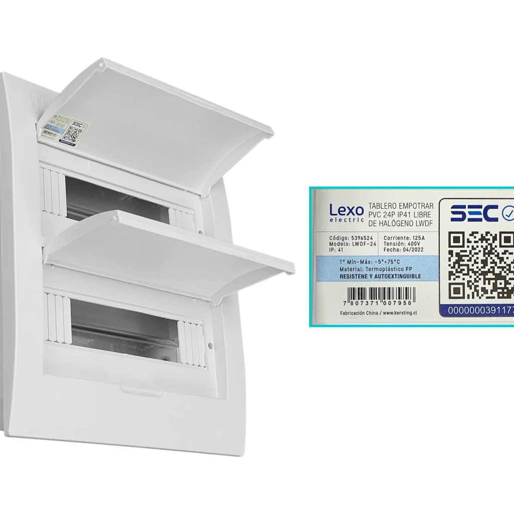 Imagen 1 de LEXO Tablero Embutido LSZH 24 Modulos Riel Din IP41 IK08 5396424