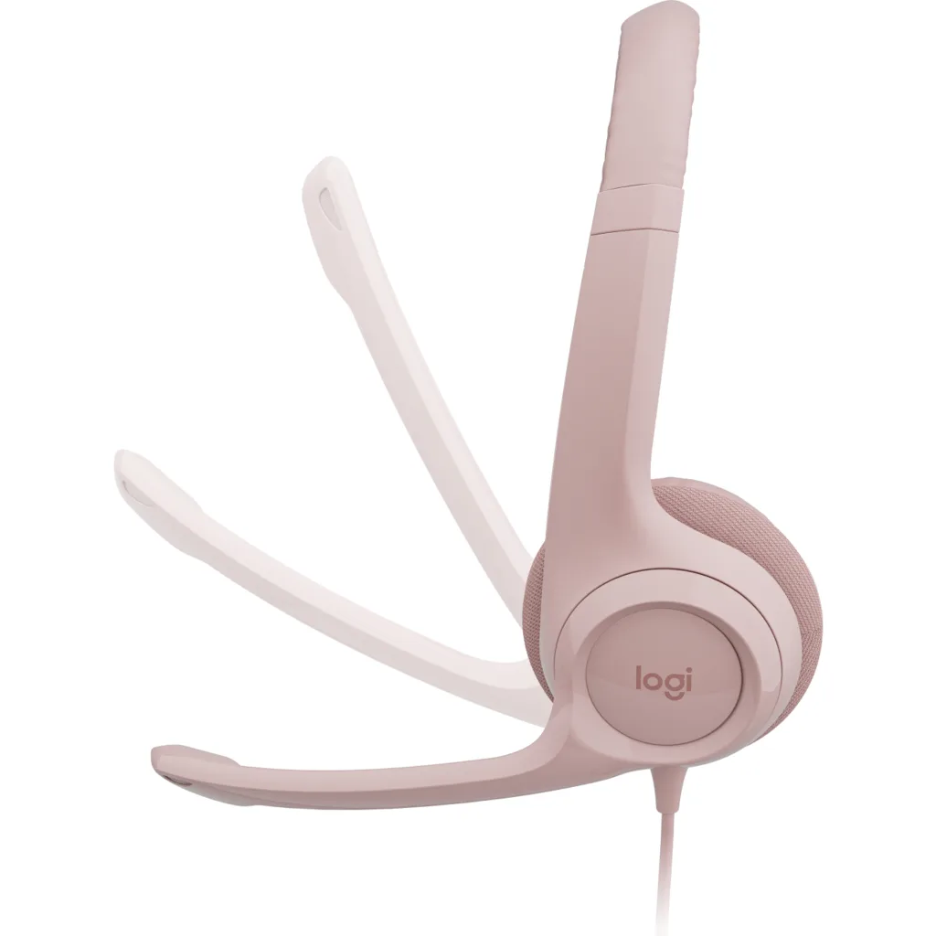 Imagen 3 de Audífonos Alámbricos Logitech H390 c/Mic bidirec Cancelacion de ruido USB Rosado