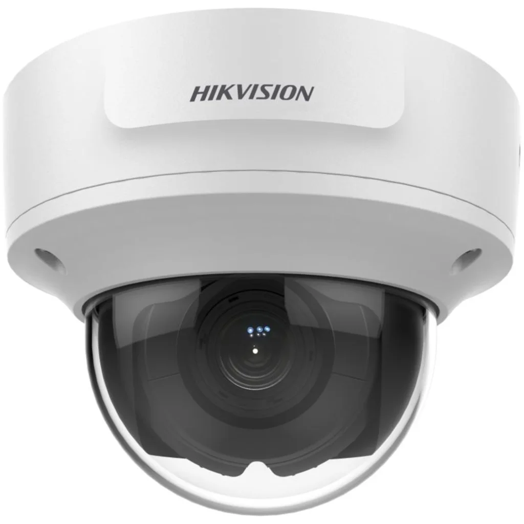 Cámara Seguridad Domo Hikvision IP 2MP IP66 IR 30mt VF 2.8-12mm WDR POE IK10