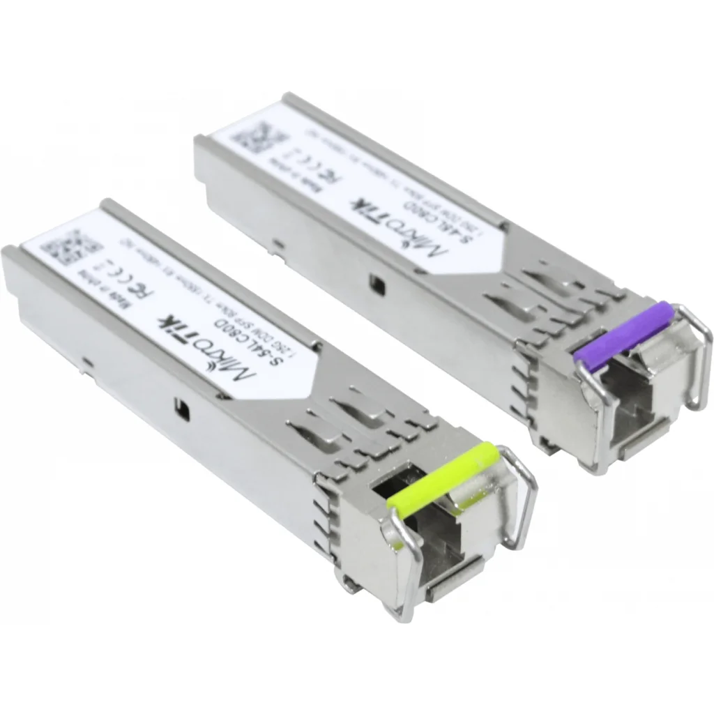 Imagen 2 de MIKROTIK Pair of SFP modules, S-45LC80D (1.25G SM 80km 1490nm) and S-54LC80D (1.25G SM 80km 1550nm)