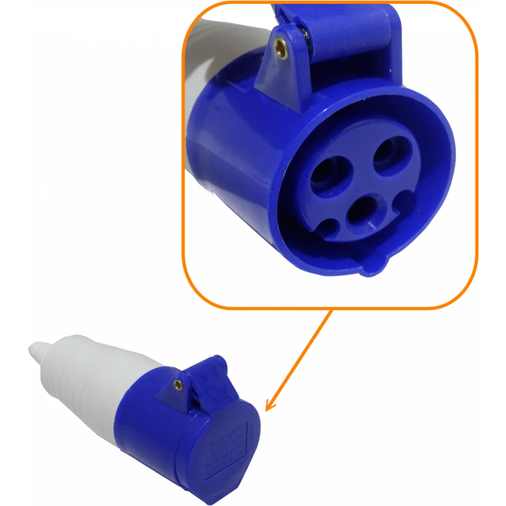 Imagen 2 de LEXO Typ213-6h Hembra 16A IP44 250V Enchufe Industrial P17 2P+T