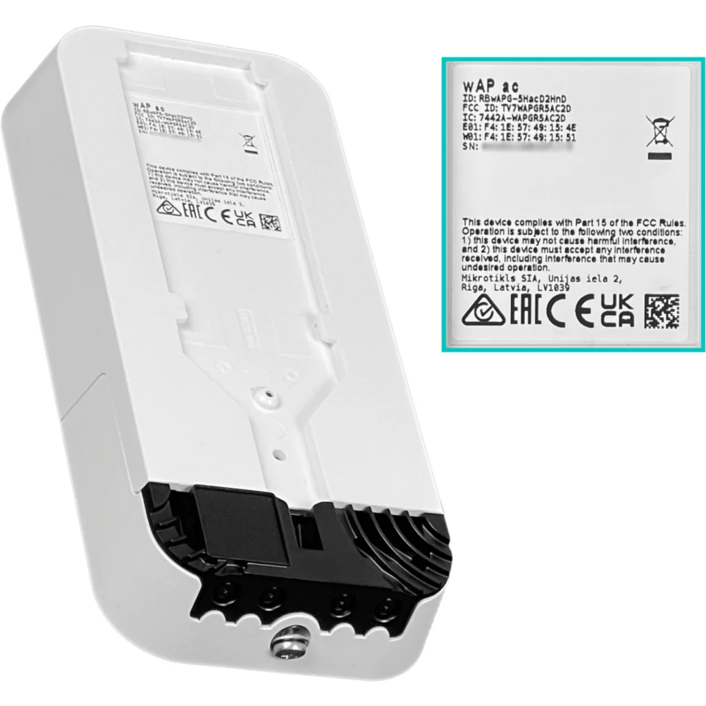 Imagen 4 de MIKROTIK Blanco Exterior 2,4/5GHz-2x2 25dBm 2,5dBi 2-1000 inc-24V L4