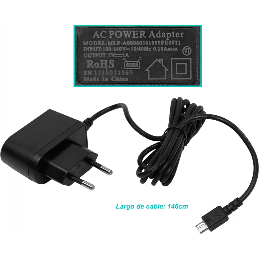 MIKROTIK Fuente de poder 5,0V 5V 700mA 0,7A Conector USB-Micro-Macho