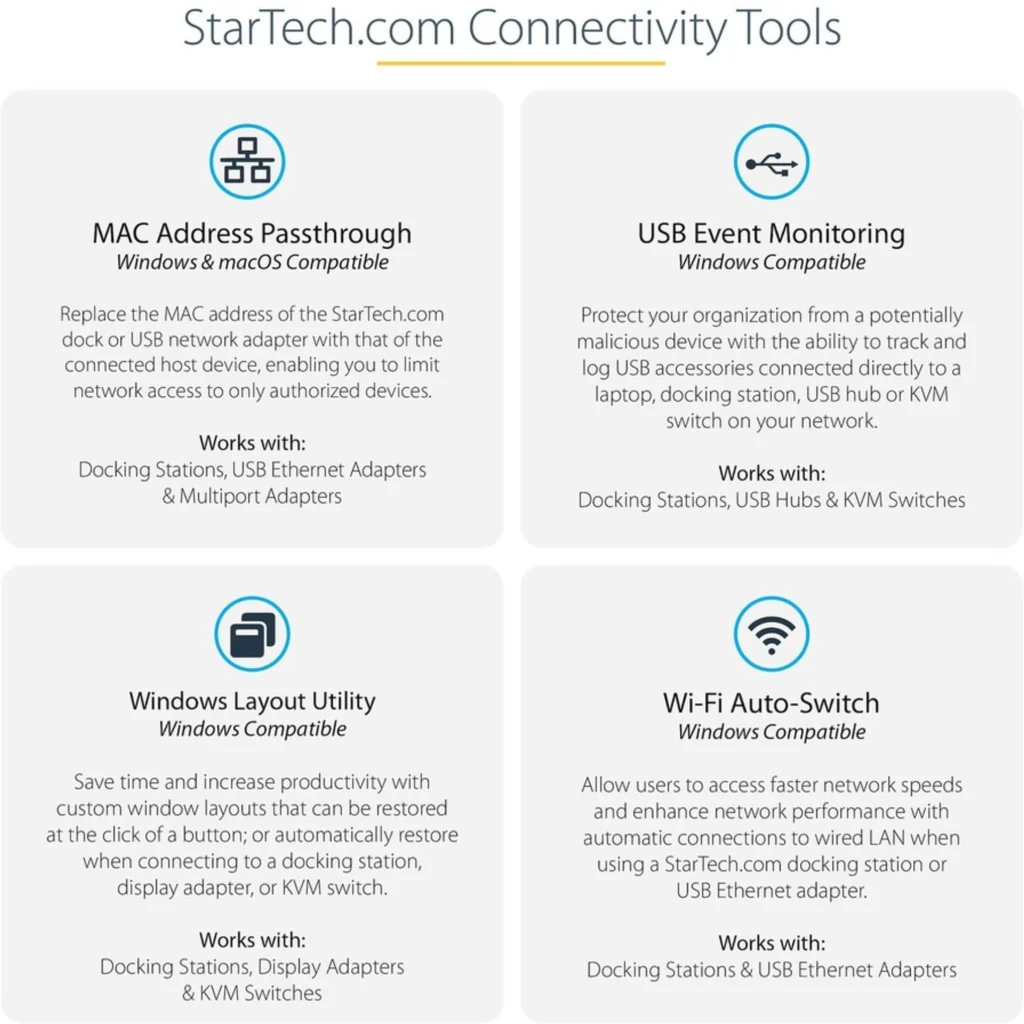 Imagen 4 de Docking Station StarTech Host USB-C, 4K 2*DP USB2.0 USB-A3.0 USB-C LAN p/2 Monit