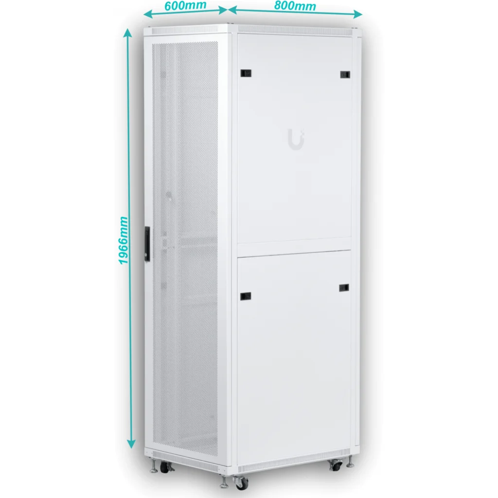 Imagen 3 de UBIQUITI Microperforada 42U 800mm 80cm-Fondo Rack Blanco Ventilador