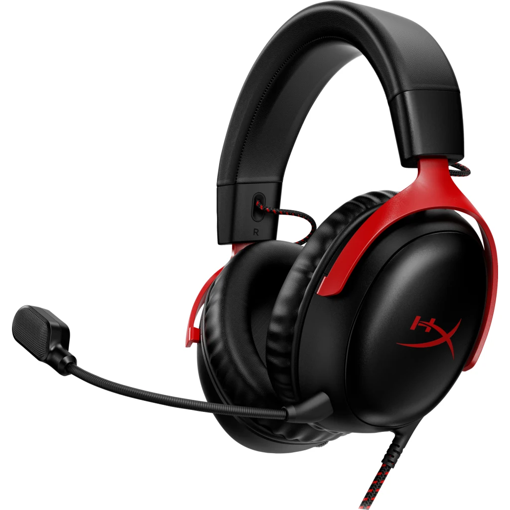 Audífonos Gamer Alámbricos OverEar HyperX Cloud III, 3.5mm USB2.0 Negro/rojo