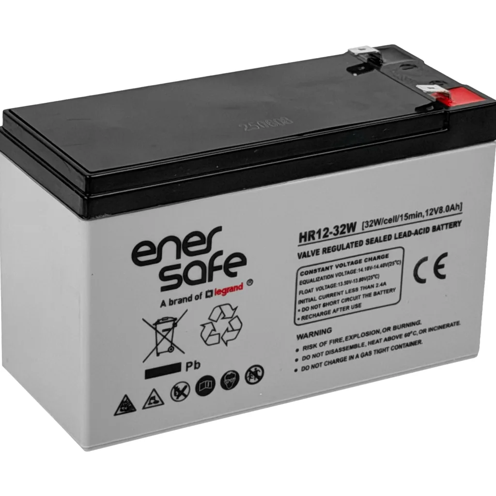 Imagen 1 de ENERSAFE Bateria 8AH Acido-Plomo 12V Sellada VRLA HR12-32W 8AH