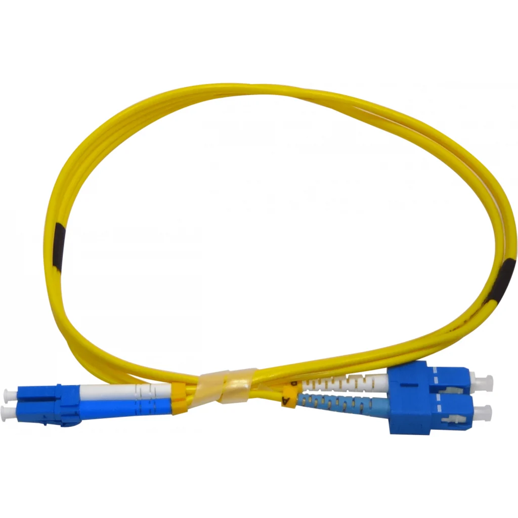 Imagen 1 de 1mt LC-SC/UPC MonoModo SM Duplex Jumper Cable Fibra 9/125um 3mm