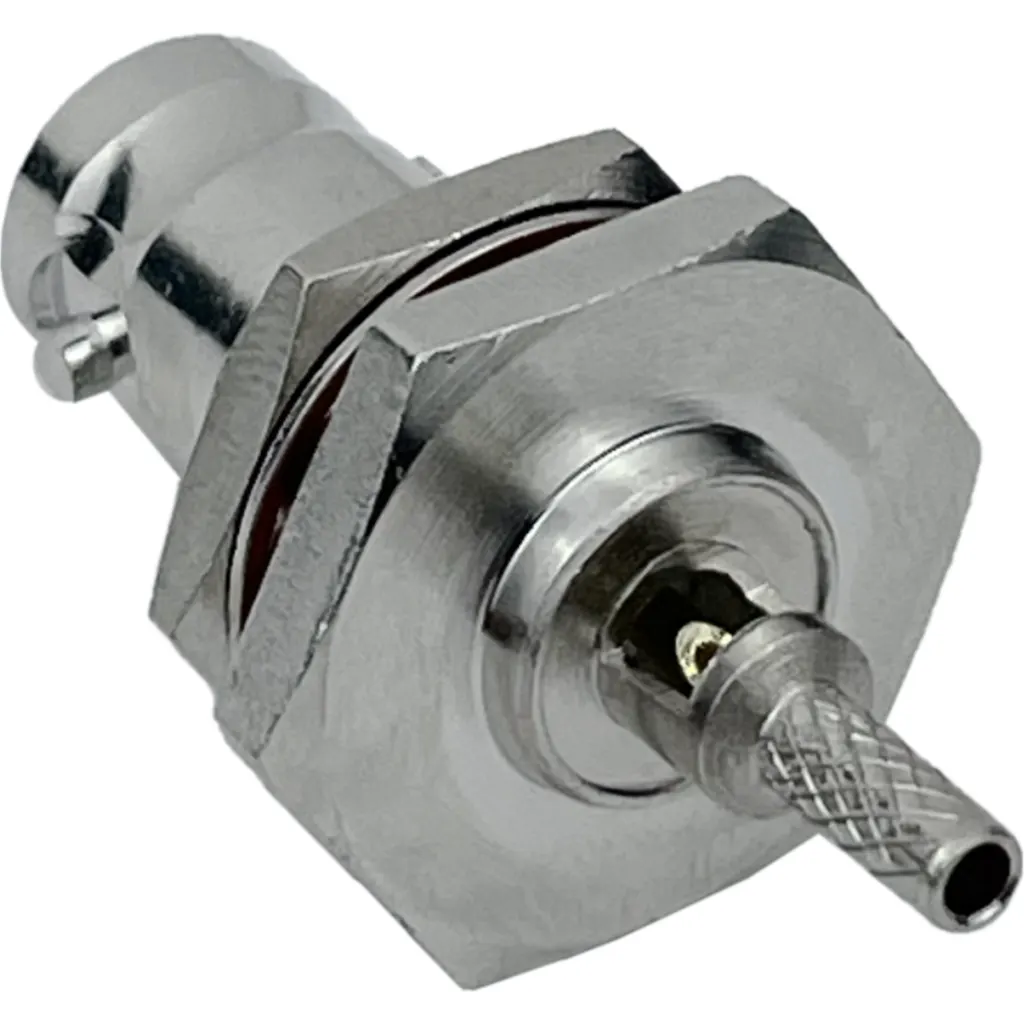 Imagen 3 de BNC-Hembra RG316 13mm-Diamet Panel Conector Crimpeable Coaxial CA100