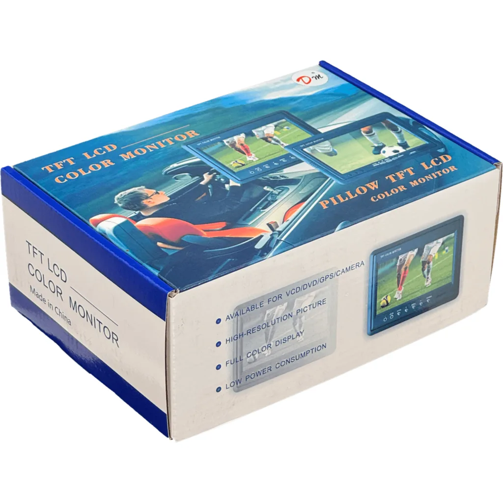 Imagen 3 de Monitor 7-pulgadas Pantalla Analogo 2-RCA-H Plug-5,5x2,1mm Auto-Muro