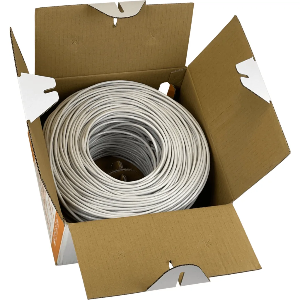 Imagen 3 de Cable de Red Linkmade Gris CAT6 UTP 305MT UNIFILAR Cobre