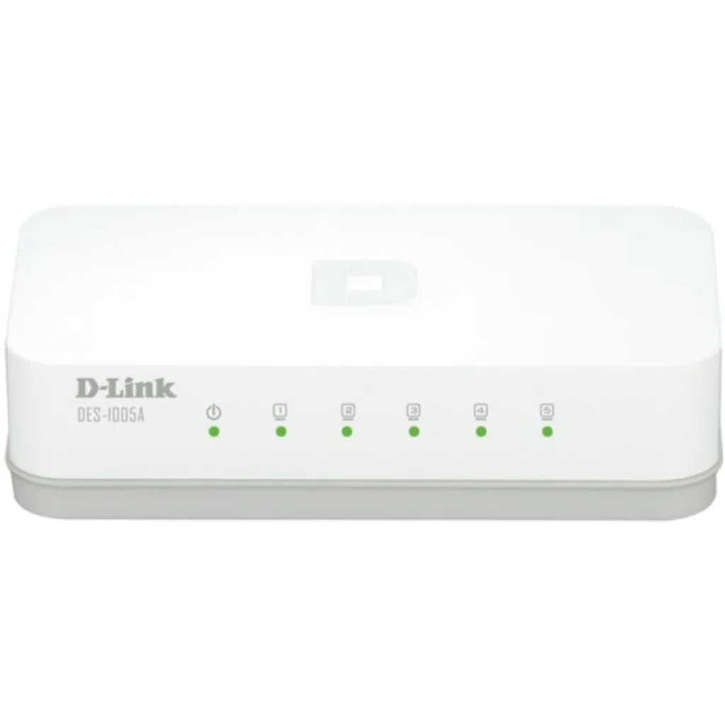 Switch D-Link DES-1005A 5 Puertos Fast Ethernet 10/100Base-TX No Administrable 