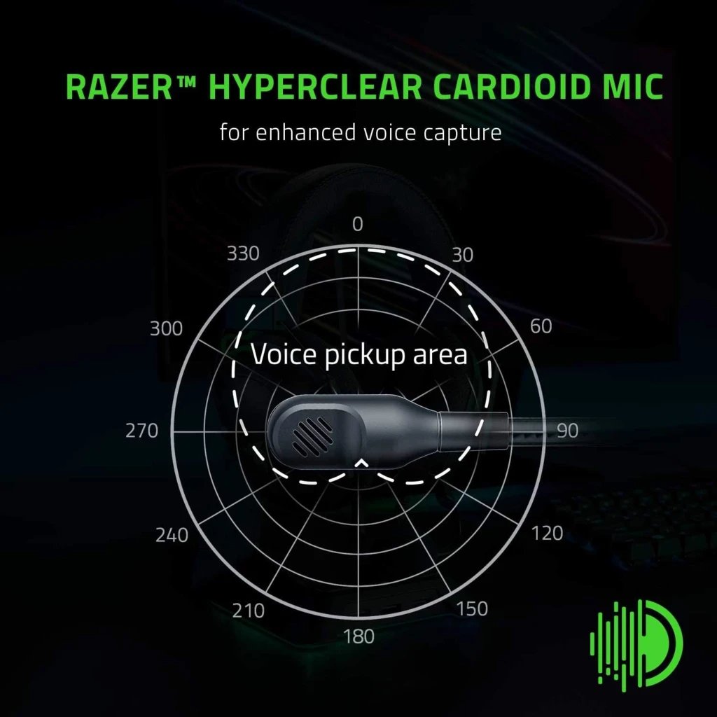 Imagen 2 de Audífonos Gamer Alámbricos Razer BlackShark V2X Triforce 50mm HyperClear Mic Blk