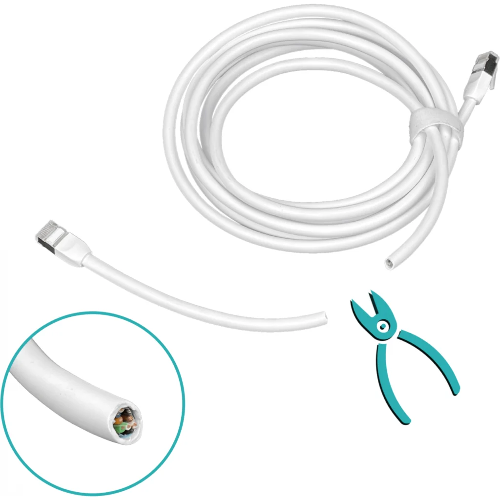 Imagen 1 de UBIQUITI 3mt Blanco F/UTP Cat5e Cable UACC-Cable-Patch-Outdoor-3M-W