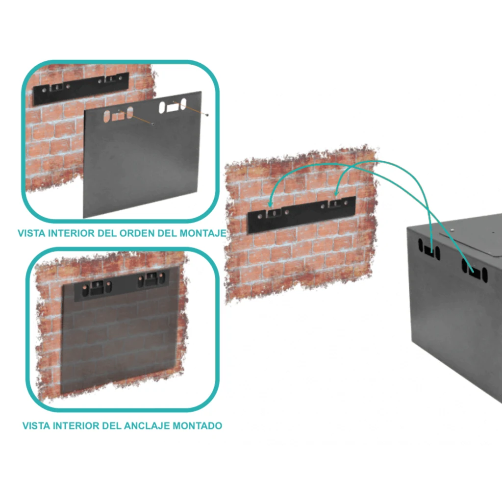 Imagen 2 de LINKMADE 45CM-FONDO 7U GABINETE RACK PARED NEGRO