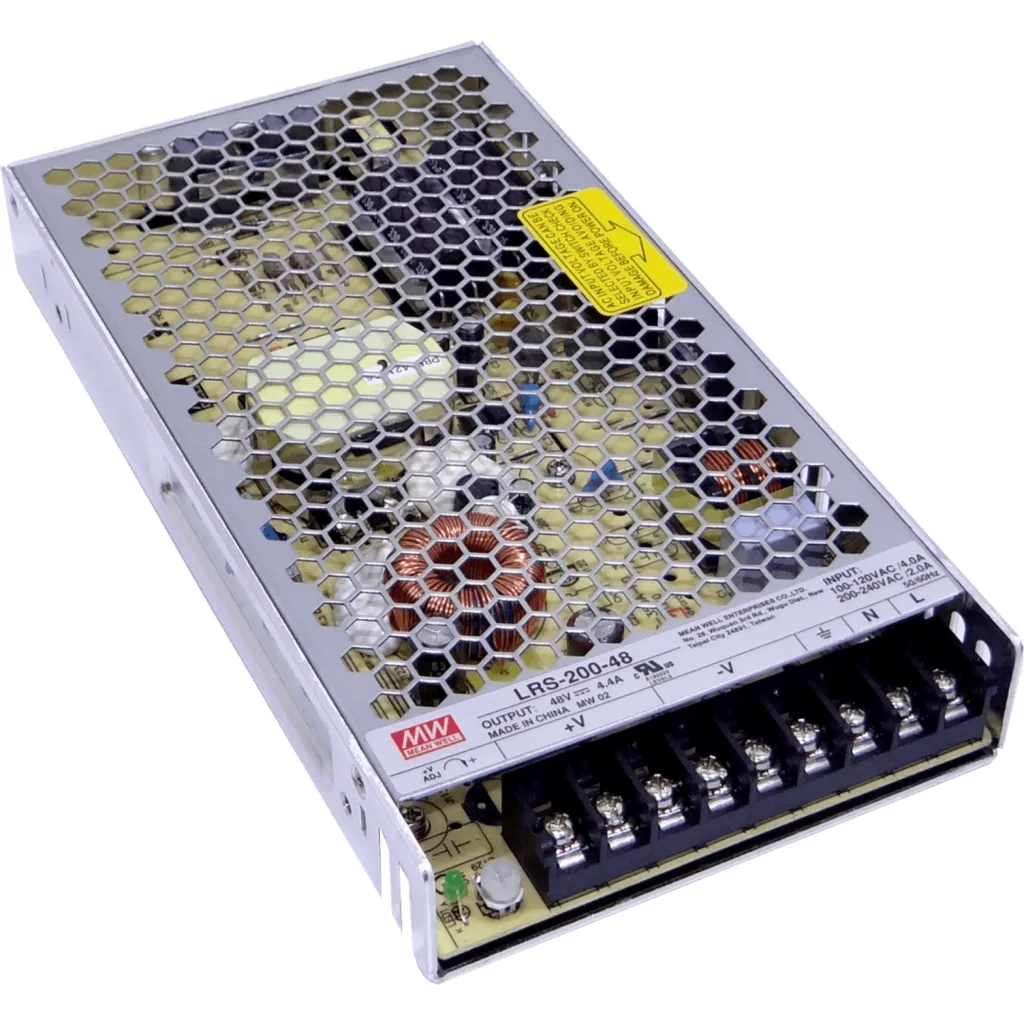Imagen 4 de MEANWELL 211W 48V 4,4A Ajust. Metalica Regleta Fuente Poder s/Vent.