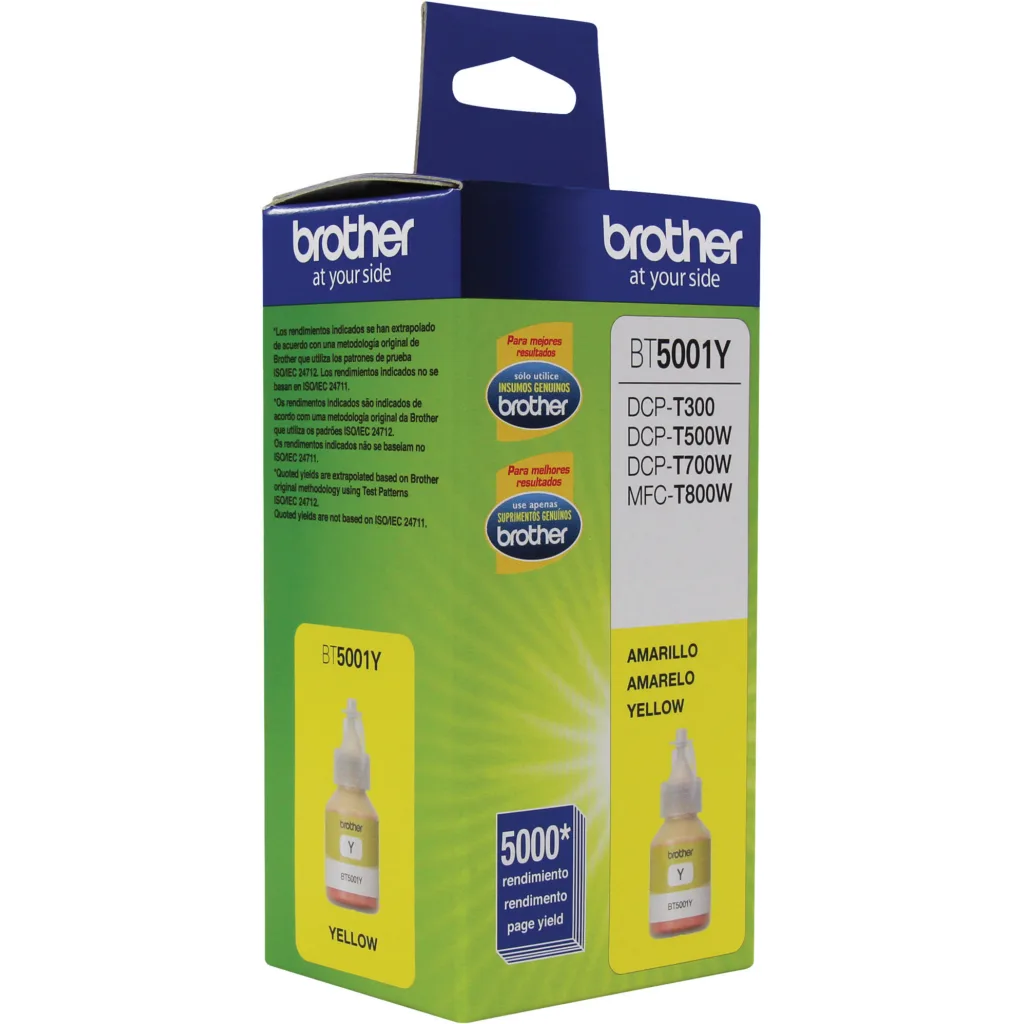Imagen 2 de Botella de Tinta Brother BT5001Y Amarillo DCP-T300/T310/T500/T510 5000Pág 41.8ml