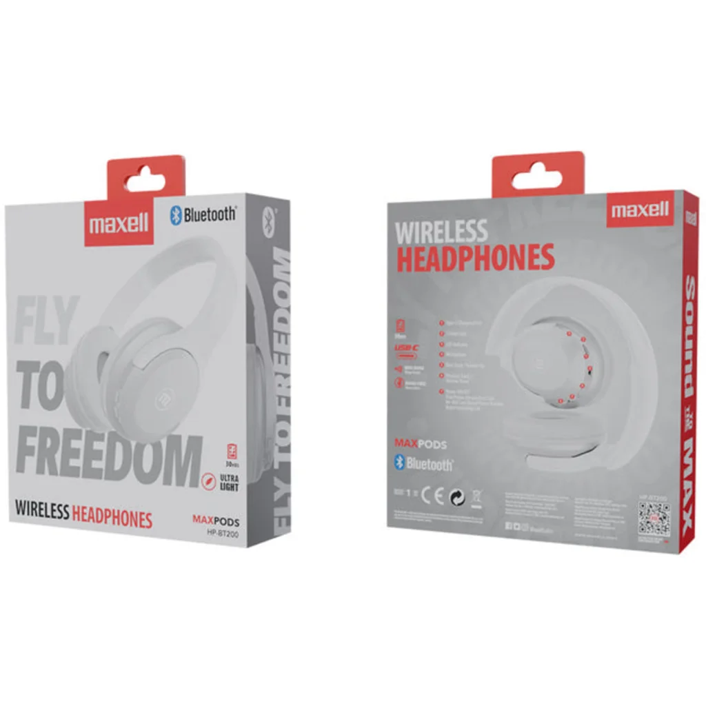 Imagen 4 de Audifonos Bluetooth de copa mediana Maxell HP-BT200FLYWHITE